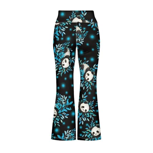 Girls Summer Flare Yoga Pant Bear Legging for Kids Soft Breathable Bell Bottom Trouser Cute Print Yoga Pants2