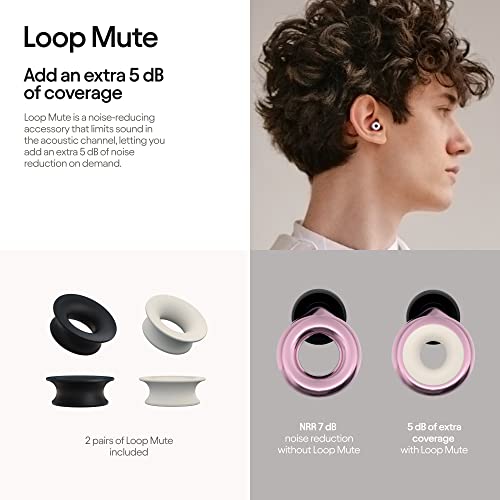 Loop Experience Plus Earplugs - High Fidelity Hearing Protection For Musicians, Djs, Festivals, Concerts And Nightlife – 18Db & Nrr 7 Noise Reduction Ear Plugs – Extra Accessories Incl - Rose Gold #TOP6
