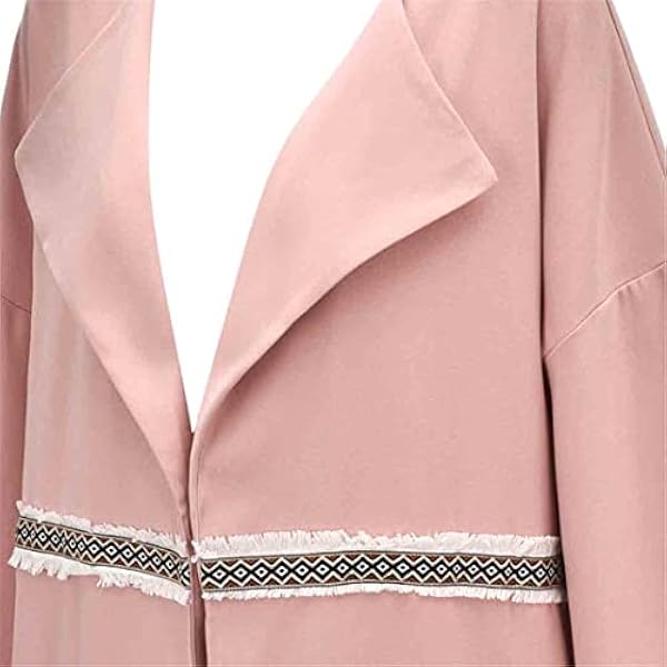 Niiyyjj Vrouwen effen kleur forens jas losse dunne jas lange jurk jas revers eenvoudige windjack