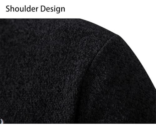 Men's Stand Collar Straight Tube Type Thick Warm Plus Fleece Cardigan Casual Sweater4