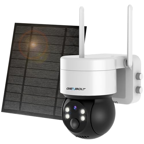 GENBOLT Câmara de Segurança Solar 2K para Exterior Sem Fios, Câma...