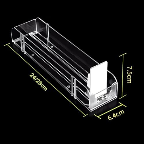 10/20/30-Pack Spring Loaded Gondola Shelf Pusher, Acrylic Automatic Display Rack for Convenience Stores, Cigarette Dispenser Organizer, Retail Product Display Shelves(20pcs,6.4x24cm/2.52x 9.44in)