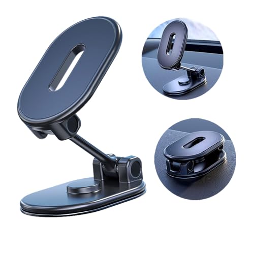 QUEMISS Soporte MóVil Coche Fuerte SuccióN Soporte Teléfono Coche Adhesivo Giratorio Plegable Soporte para Suporte Telemovel Carro Aplicar para Consola Central Compatible Smartphones