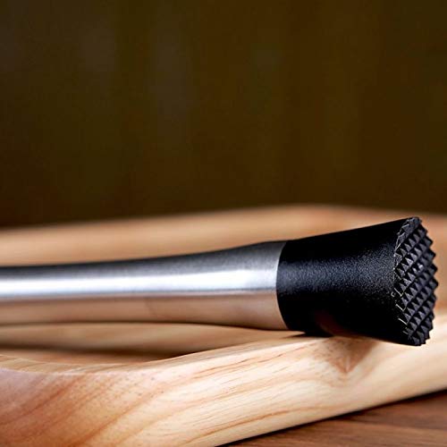 Socador Amassador de Frutas para Drinks Caipirinha de Inox com Ponta de Plástico 20,5x3,3 cm