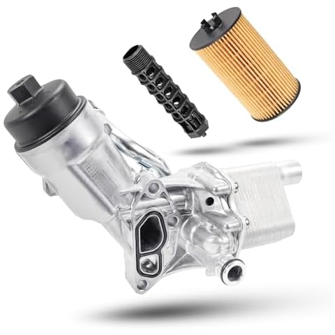WEILEITE 1.4 Aluminum Engine Oil Cooler Filter Housing Fit For Chevy Cruze 2011-2016 Sonic 2012-2020 Trax 2015-2021 Buick Encore 2013-2021 Replaces 55566784 55594651 55593189 55565385 Cover