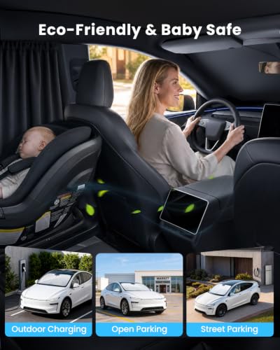 REEVAA 2026 3rd Pro Windshield Sunshade for Compact Sedan/SUV | S (59 × 29 Inches)| Dual-Layer Heat & Sun Defense, OEM Design | Foldable Sun Shade Car Accessories with Storage Bag — view 6