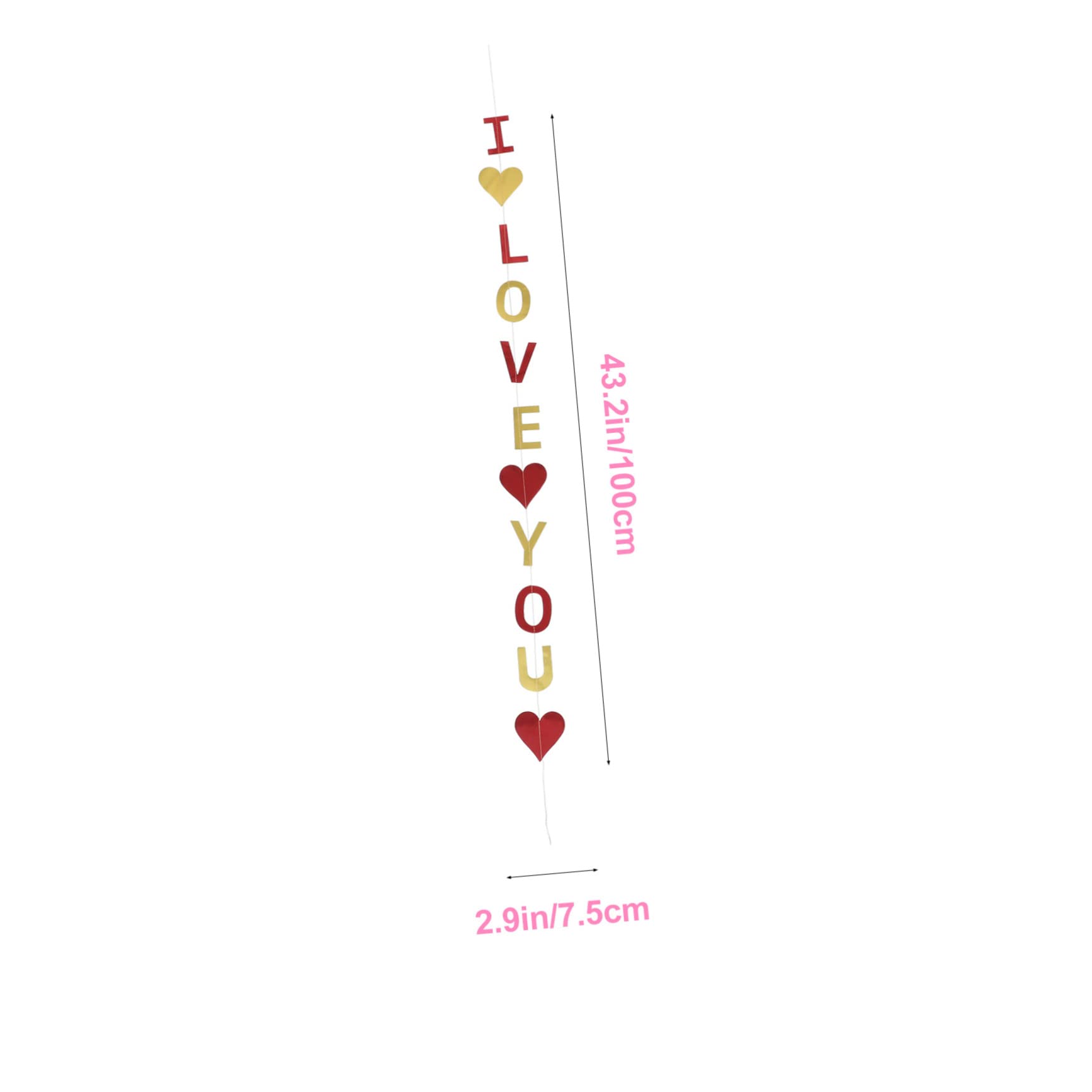 Gadpiparty 5 Set Di Decorazioni A Forma Di Cuore Per San Striscioni Per Matrimonio Ghirlande A Forma Di Cuore Ti Amo Decorazioni Da Appendere 7 Pezzi*5
