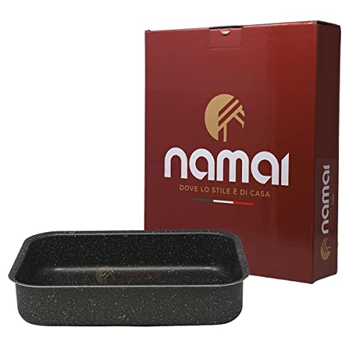 NAMAI - Auflaufform Klein 18cm x 25cm - Lasagne Auflaufform - Geeignet Für Die Spülmaschine - Made In Italy -Aluminium