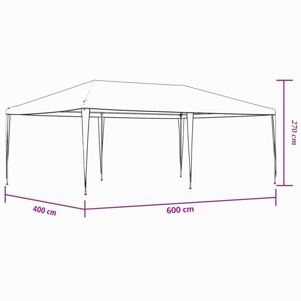 vidaXL Gazebo Professionale 4x6 m Antracite 90 g/m²