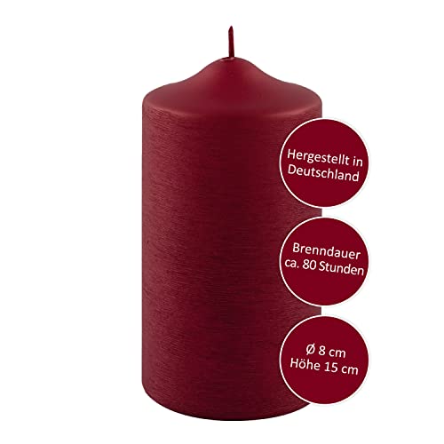 FINK dunkelrote Kerzen für Advent Nikolaus Weihnachten - rußarm -...