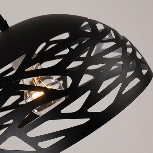 Source lumineuse E27 en suspension industrielle fer noir