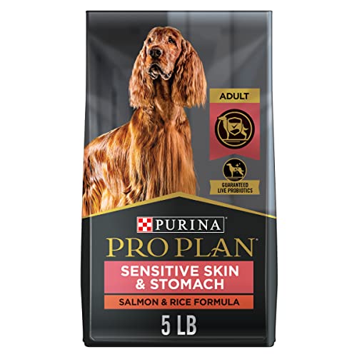 Purina Pro Plan Sensitive Skin and Stomach Dog Food With Probiotics for Dogs, Salmon & Rice Formula - 5 lb. Bag