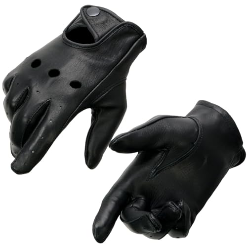 Image of Milwaukee Leather Women's US Deerskin Leather Full Finger Driving Motorcycle Hand Gloves