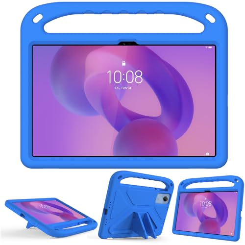 XunyLyee Niños Funda para Lenovo Idea Tab 11 Pulgadas Tablet (TB336ZU / TB336FU) 2025 Capa, Soporte Función con asa a Prueba de Golpes Funda, Azul
