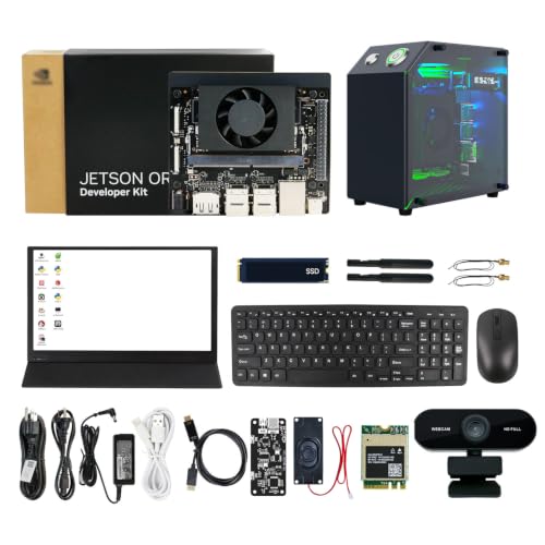 Image of Yahboom Jetson Orin Nano 8GB RAM Super Development Board Kit 67 Tops for Embedded and Edge Systems with Jetson Case, 15.6in Display, Camera Deploying OpenClaw