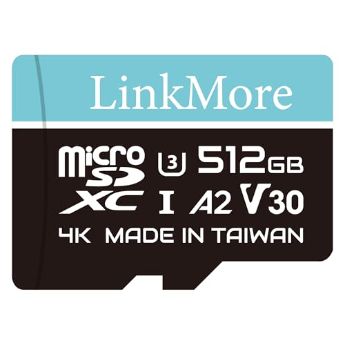 LinkMore MicroSDXCJ[h 512GB A2 / V30 / U3 / SwitchΉ/SDA_v^[tyǍő100MB/sz