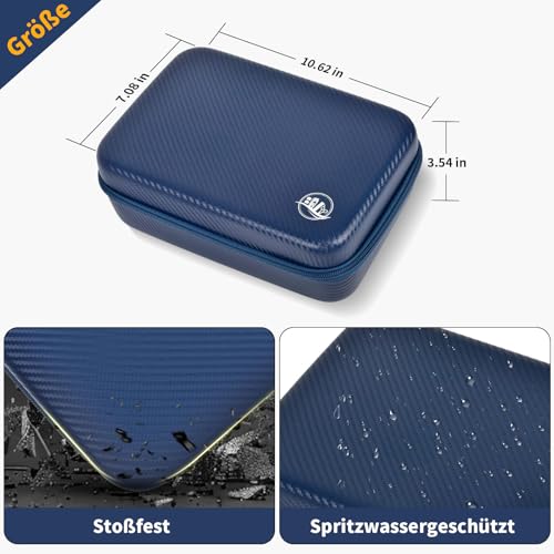 Boobowl Haarschneider Zubehör Tasche für Clipper und Zubehör, Men Hair Trimmer Box, Portable Clipper Aufbewahrungshalter für Haarschneiden, Guard Grooming Kit und Barbers Set (Nur Box) - (Blau)