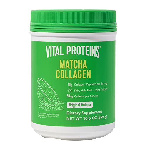 Vital Proteins Matcha Collagen Peptides Powder Supplement, Matcha Green Tea Powder, 10.5 oz, Original Flavored 10.5 Ounce (Pack of 1)