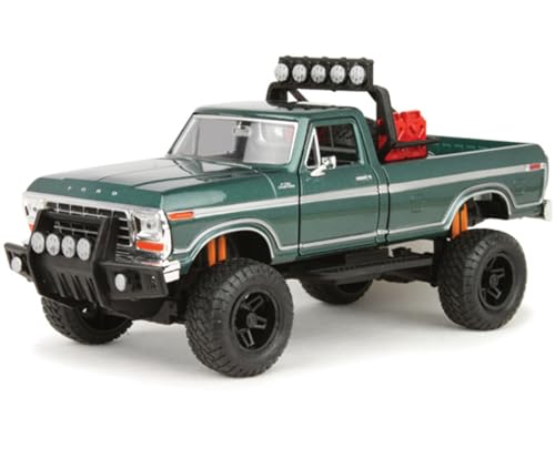 1979 F-150 Custom Off-Road Pickup Truck Green Metallic 1/24 Diecast Model Car by Motormax 79138 by Motormax Models - Used condition - US$35.09