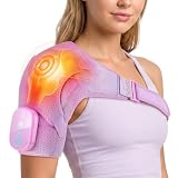 Schultermassage Gerät mit Wärme & Vibration Kabellos 5000mAh Lila