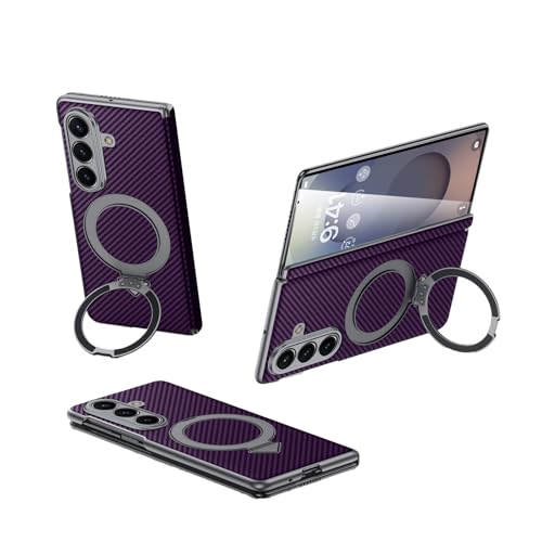Coque Samsung Z Fold 7 violette avec support pour visionnage mains libres