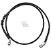 Drag Specialties New Brake Line - Front - +12" - Black - Xl, 1741-5383
