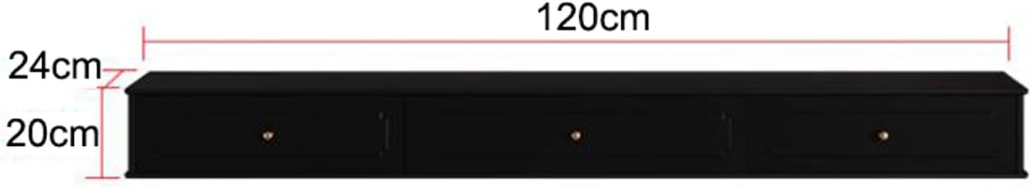 Floating TV Shelf Wall Mounted TV Cabinet with Toy Storage Shelf TV Bracket and Bookcase Ideal for Router Set top Box CD DVD Players TV Table Unit for Media Room Bedroom Living Room Modern T