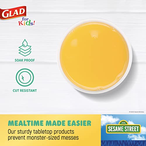 Glad For Kids Sesame Street 9Oz Paper Cups Curriculum Style, 48Ct | Sesame Street Paper Cups, Kid Sized Disposable Cups | Elmo Paper Cups For Everyday Use #TOP2