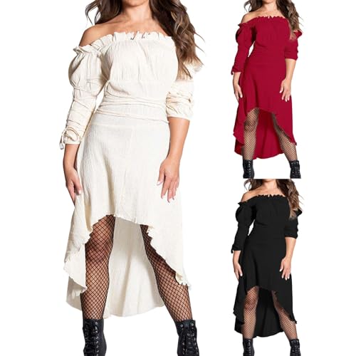 Robe de fête pour Halloween et soirées médiévales à épaules dénudées