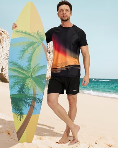 VAYAGER Men's Swim Shirt Short Sleeve UPF 50+ Rash Guard Quick Dry Water Beach Sun Protection T Shirts4