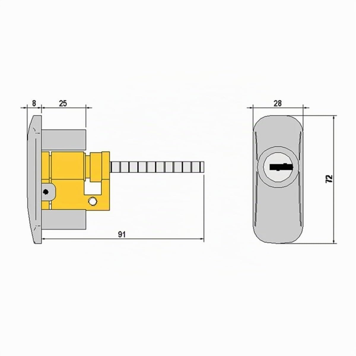 LINCE Cerrojo Seguridad Blanco SOBREPONER Supra - Especial para Puertas de Aluminio y PVC