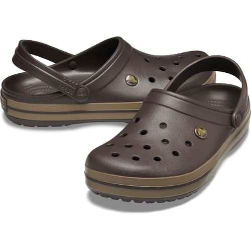 Image of Crocs Unisex Adults Crocband Clog Water Lightweight Pool Comfort Shoes - Black /White - M4 /W6