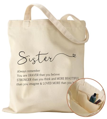 Canvas Tote Bag with Pocket - Aesthetic Cute Canvas Bag for Women...