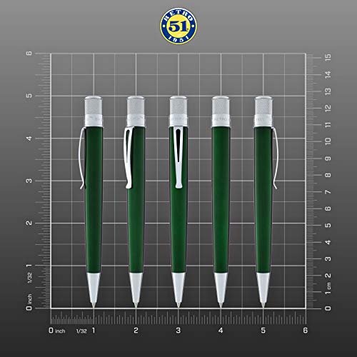 Retro 51 Engraved/Personalized Tornado Collection 'Green/Chrome' Rollerball Pen - Custom Engraving Vrr-1314 #TOP4