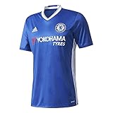adidas International Soccer Chelsea Men's Jersey, Large, Blue/White