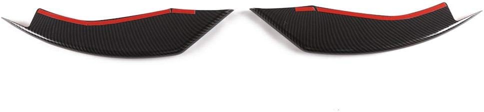 Voodonala for Mustang Front Fog Light Decoration Cover Sticker Trim fit 2018 up Ford Mustang (Carbon Fiber Grain)