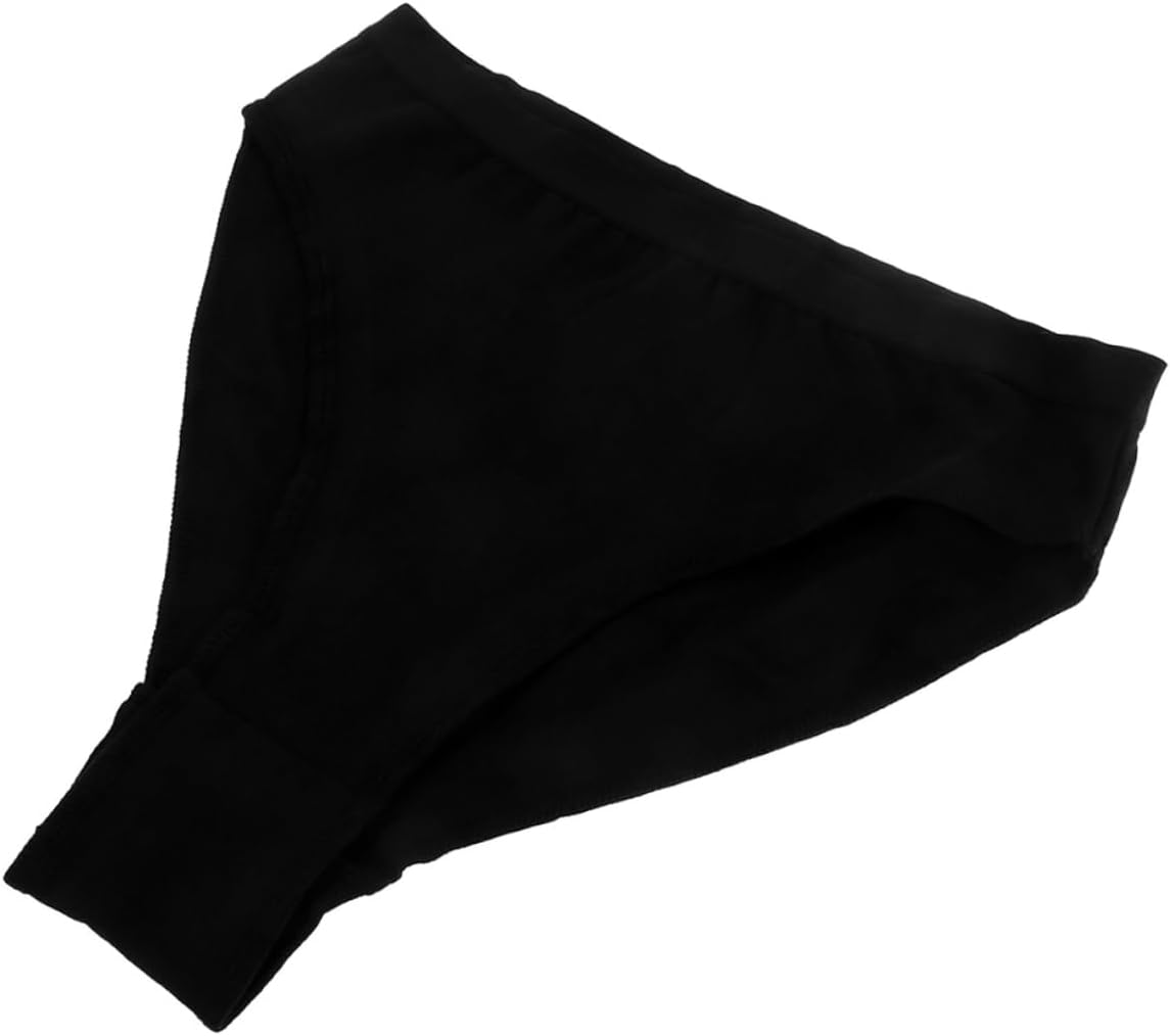 BESPORTBLE High Waisted Dance Briefs Full Coverage Ballet Panties for Gymnastics and Performance Solid Privacy Comfortable Fit Boys and Girls Black
