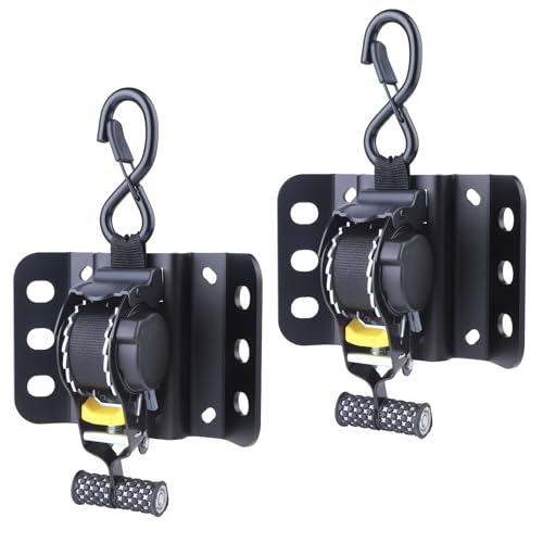 Upgraded Ultimate Retractable Ratchet Straps for Ford F150, 2PCS Truck Bed Ratchet Straps for F150, 10 ft Retract Bed Mounted Tie Down Strap for F-150 F250 F350 2015-2025 (Black) by Fulvitaly - Used condition - US$39.32