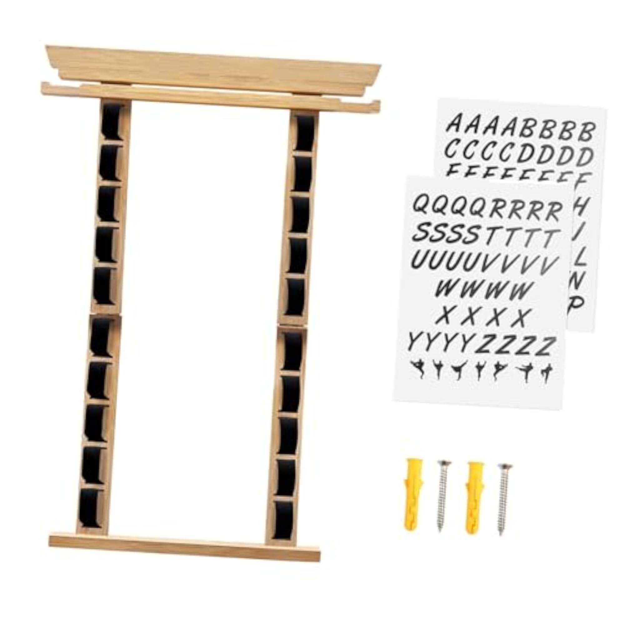 Karate Belt Display Rack Foldable Wood Holder for 10 Belts