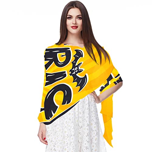 Écharpe pashmina fantôme d'Halloween pour femme multicolore