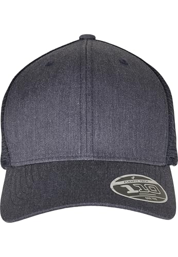 Flexfit Unisex-Adult 110 Melange Trucker Baseball Cap, Heather/Navy, Einheitsgröße, 110PT