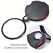 Pocket Magnifying Glass, Folding Magnifier Loupe with Protective Case for Reading, Inspection