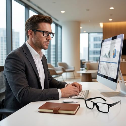 Image of Eyekepper Blue Light Reading Glasses Men Women 1.5, Black 2 Pack