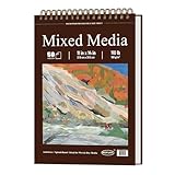 Mofuny Mixed Media Sketchbook 11x14, 50 Sheets - 110lb/180gsm Thick Paper for Painting | Mixed Media Pad & Water Color Sketch Books for Adults, Teens & Painting Supplies for Artists.