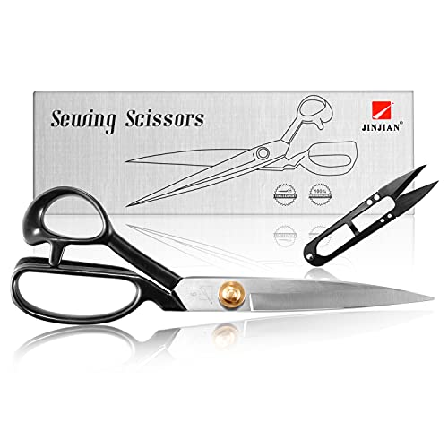 Schneiderschere 24 cm – Schneiderschere mit scharfen Klingen und weichem Griff zum Schneiden von Stoffen, Leder, Material, Kleidung, Änderung, Schneidern