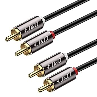 Кабель 2RCA - 2RCA J D RCA позолоченный медная оболочка Heavy Duty 2 RCA male - 2 RCA male стерео аудио кабель RCA кабели - 0.9 м