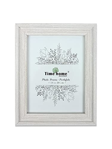 TIME HOME DEVELOPMENT Marco de fotos madera para mesa (15x20 cm, PERLA)