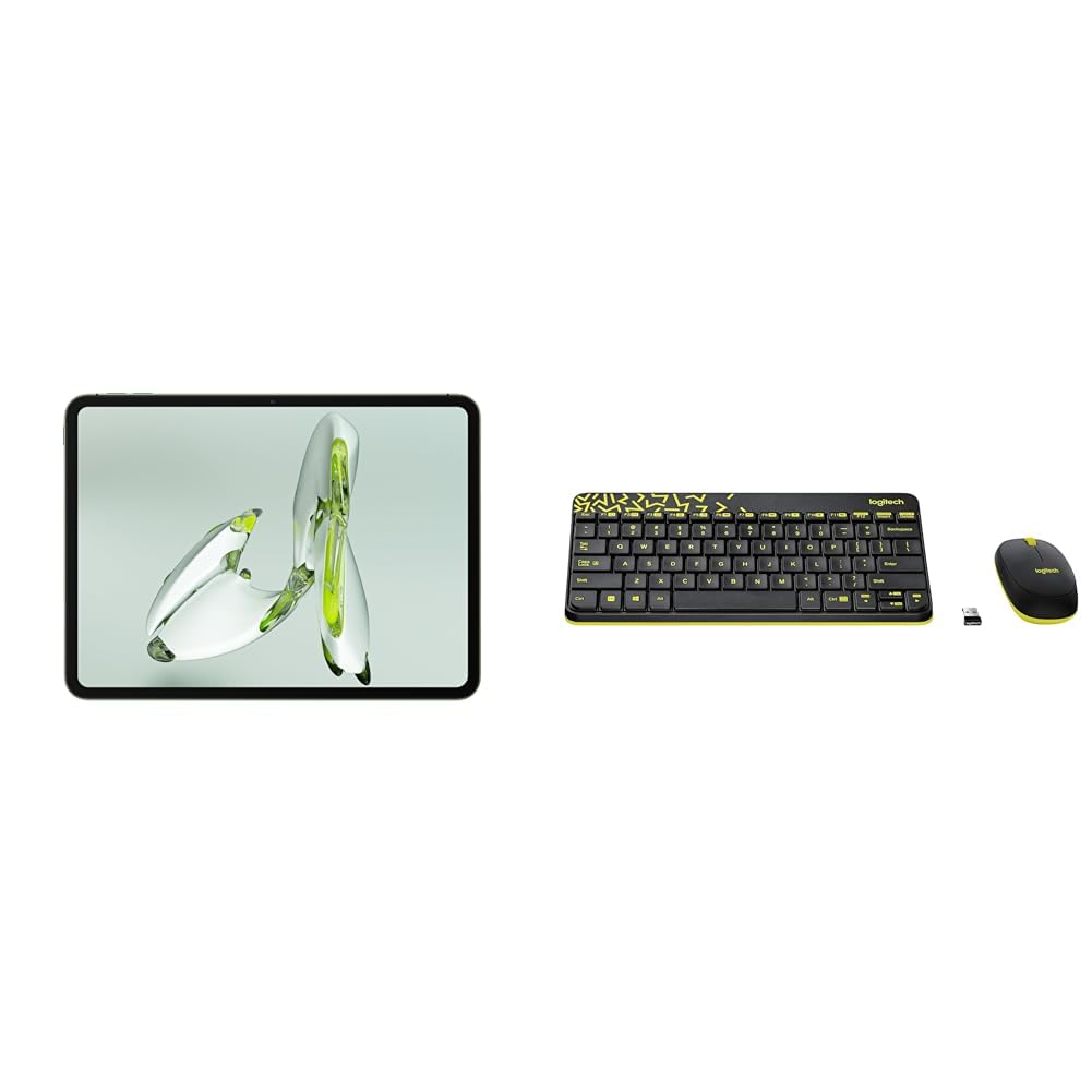 OnePlus Pad Go 28.85Cm 2.4K 7:5 Ratio Readfit Eye Care LCD Display,Dolby Atmos Quad Speakers,4G LTE(Calling) + Wi-Fi Connectivity Tablet + Logitech MK240 Nano Wireless USB Keyboard and Mouse Set