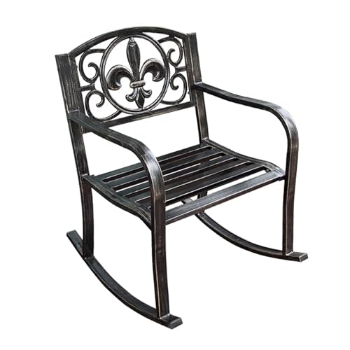 Chaise à bascule de terrasse en fil de fer pour aménager un coin lecture ombragé