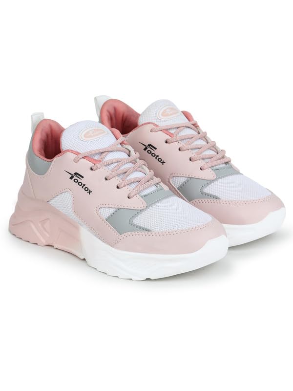 FOOTOX BE YOUR LABEL Shoes for Women | Running Shoes | Casual Shoes-FWCS-16 White-Grey-Peach-04 (B0CDBN4D8W) Amazon Price History, Amazon Price Tracker